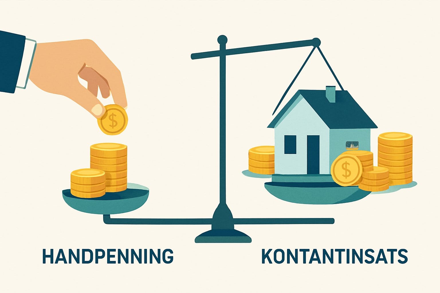 Handpenning vs kontantinsats – vad är skillnaden och hur mycket behövs när du köper bostad?